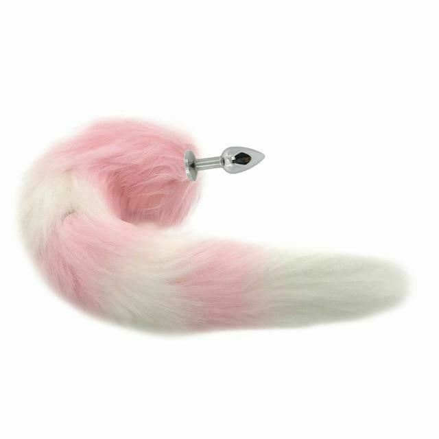 Pretty Pink Kitten Anal Butt Plug With Soft Tail Bdsm Pet Play
