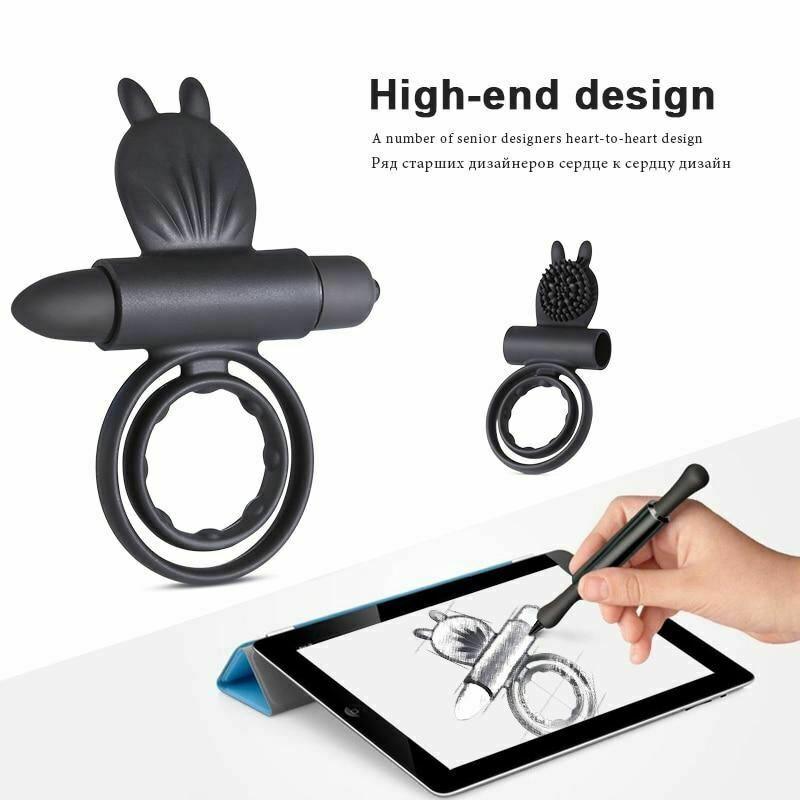Cock Mini Vibrator Silicone Vibrating Double Penis Ring