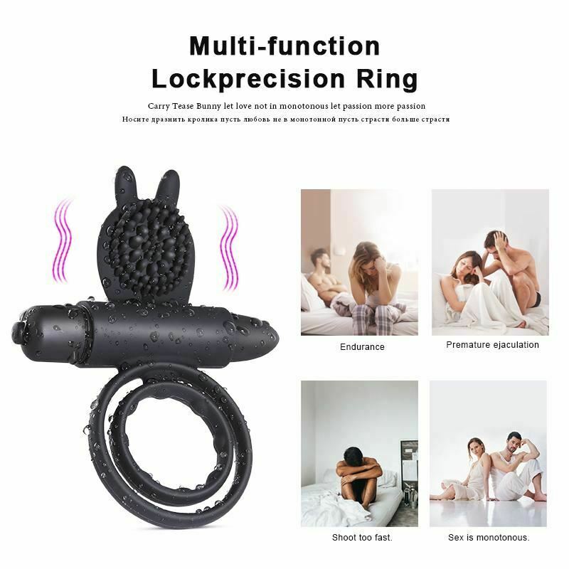 Cock Mini Vibrator Silicone Vibrating Double Penis Ring