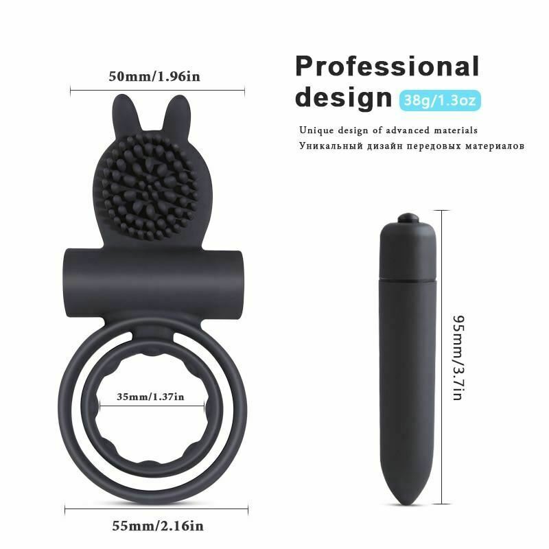 Cock Mini Vibrator Silicone Vibrating Double Penis Ring