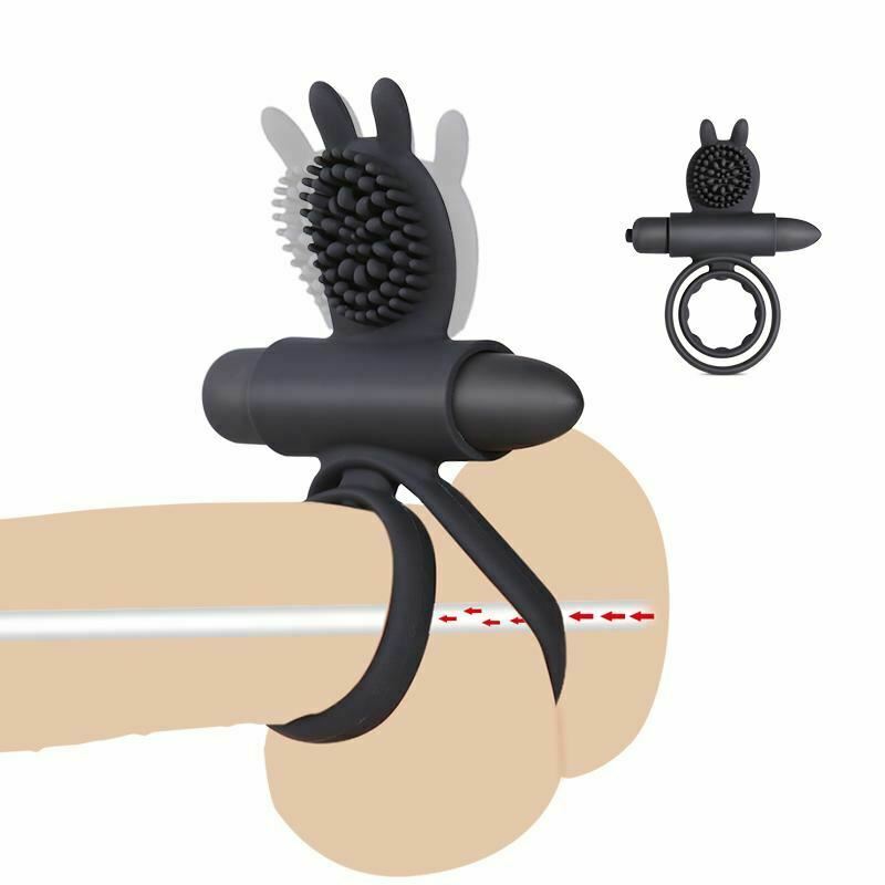 Cock Mini Vibrator Silicone Vibrating Double Penis Ring