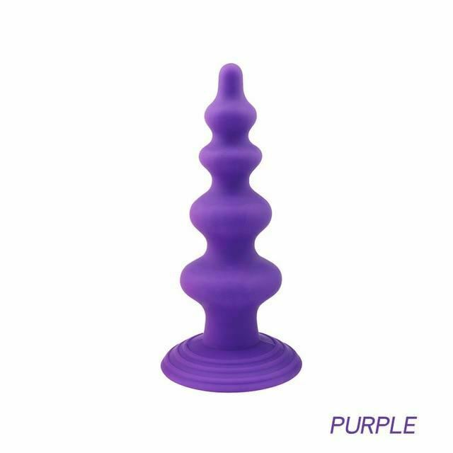 Silicone Anal Dildo Prostate Massager Strong Suction Cup Butt Plug