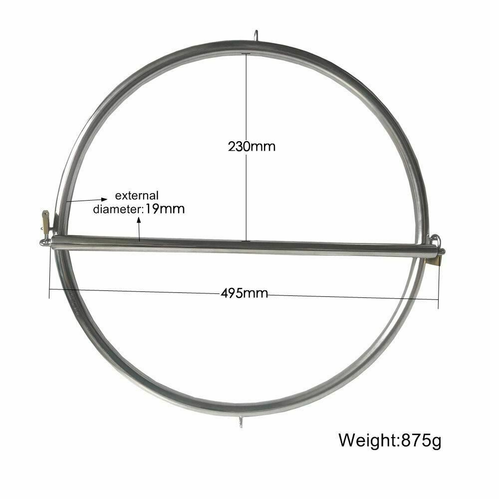 Stainless Steel Bondage Ring Standing Walking Restraints Bdsm Kink Fetish