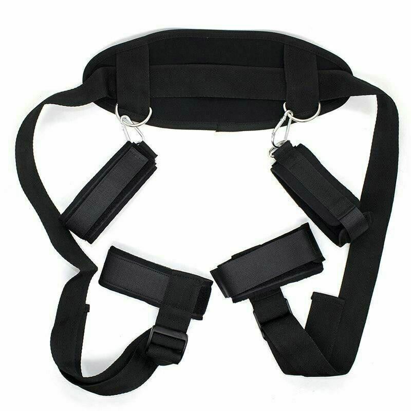 Bdsm Full Restraints Set Bondage Slave Straps Wrist Ankle Cuffs Kit