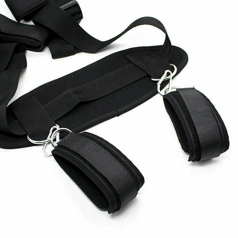Bdsm Full Restraints Set Bondage Slave Straps Wrist Ankle Cuffs Kit