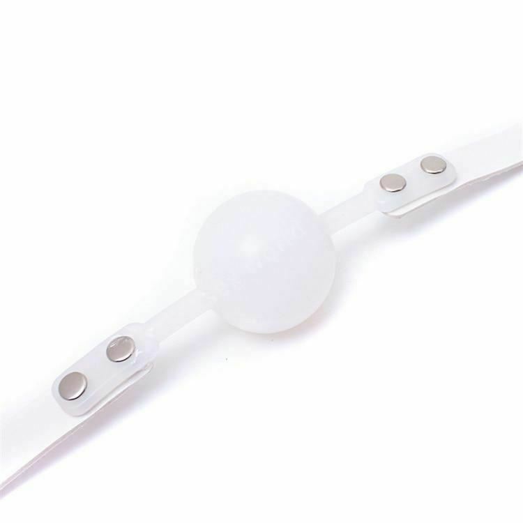 White Silicone Ball Gag Slave Bondage Bdsm Kink Fetish Restraints