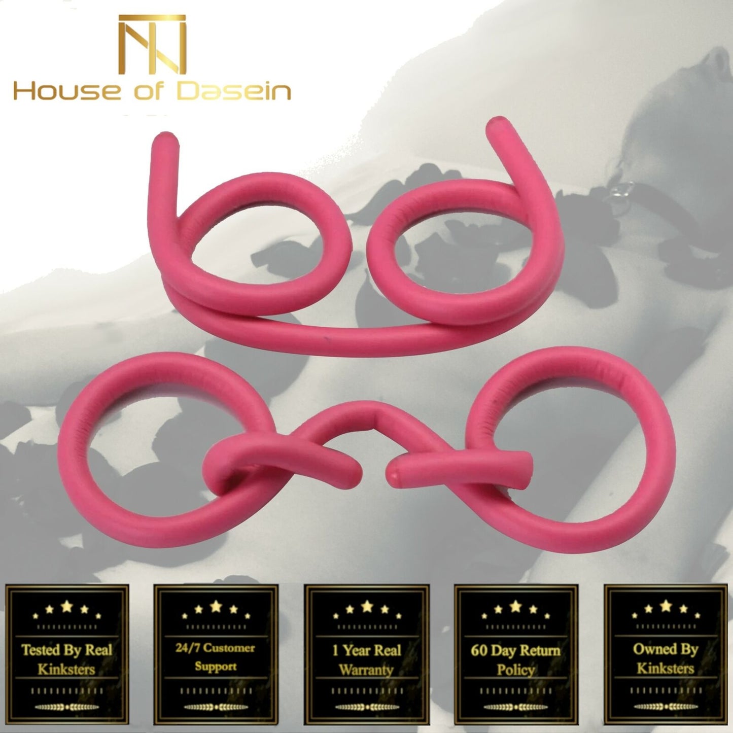 Pink Foam Spanking Tie Bondage Sponge Wire Restraints Wrist Cuffs Bdsm Fetish