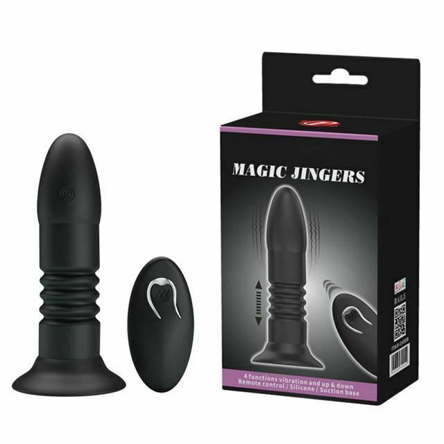 Telescopic Thrusting Anal Vibrator Bdsm Wireless Butt Plug