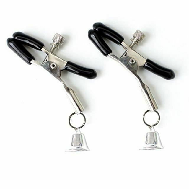 Sexy Nipple Clamps With Silver Bells Breast Clips Bdsm Kink Fetish