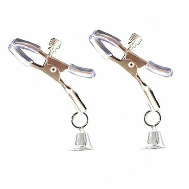 Sexy Nipple Clamps With Silver Bells Breast Clips Bdsm Kink Fetish