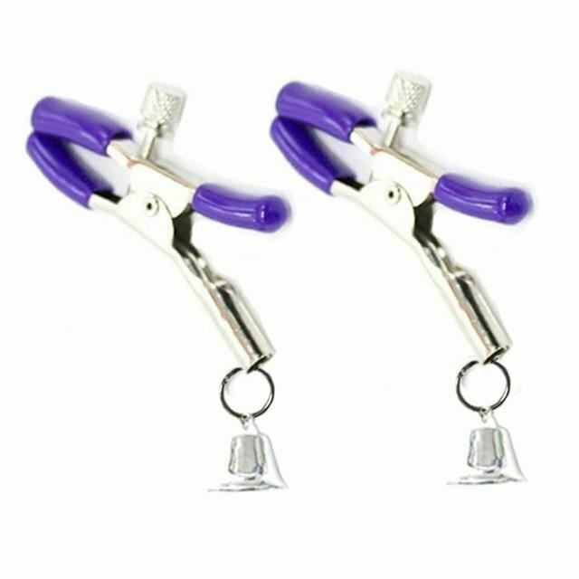 Sexy Nipple Clamps With Silver Bells Breast Clips Bdsm Kink Fetish