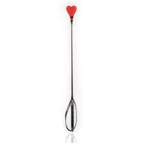 Bdsm Black Riding Crop Red Heart Spanking Impact Play Fetish Sex Whip