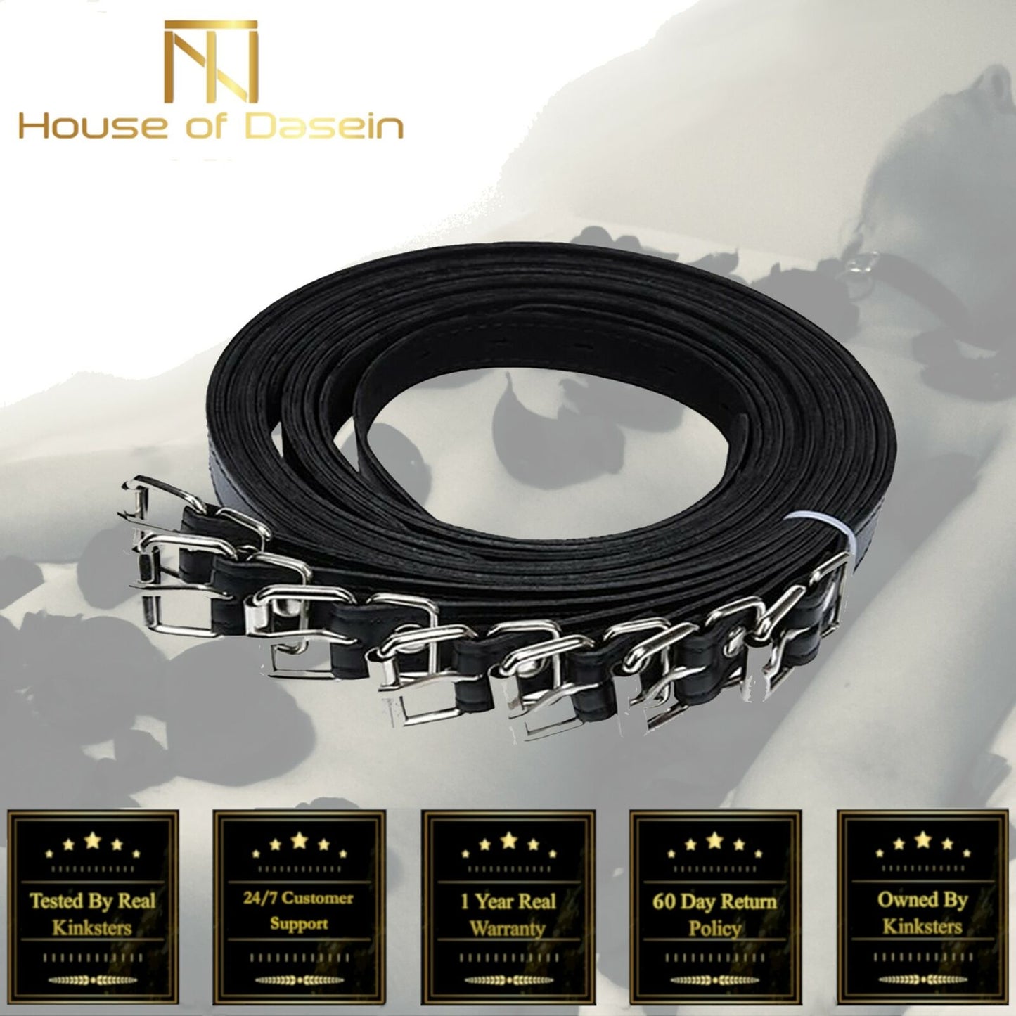 Body Belts Bondage Set 7Pc Buckle Restraints Bdsm Kink Fetish