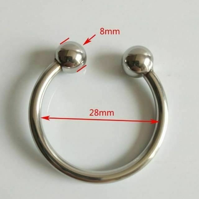 Stainless Steel Metal Glans Penis Delay Training Half Circle Cock Ring Men