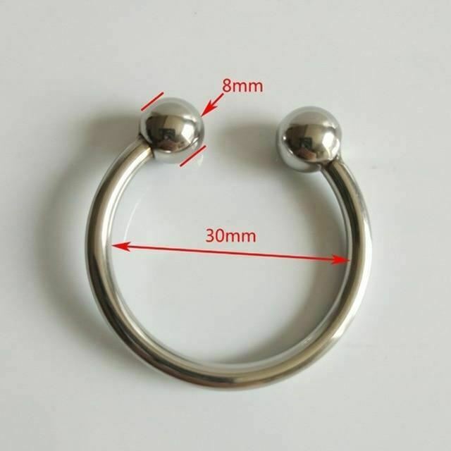 Stainless Steel Metal Glans Penis Delay Training Half Circle Cock Ring Men