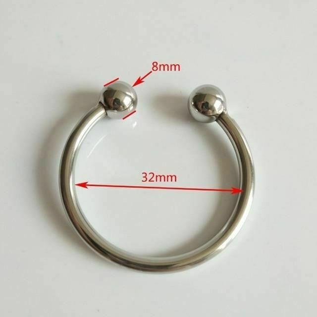 Stainless Steel Metal Glans Penis Delay Training Half Circle Cock Ring Men