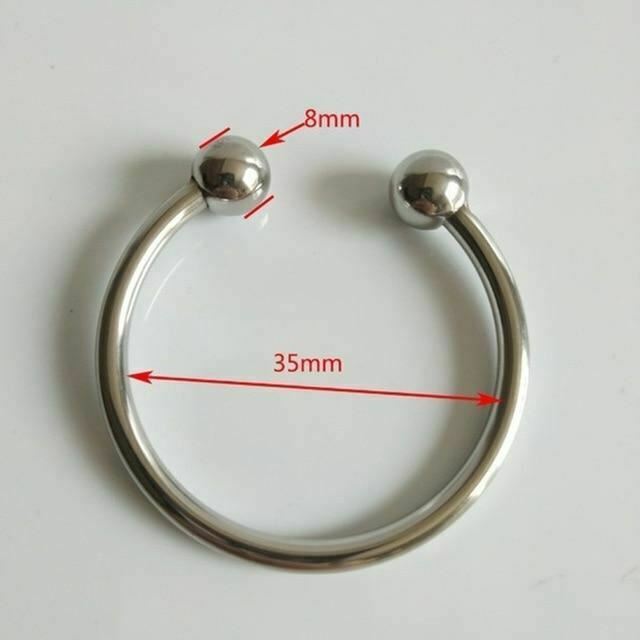 Stainless Steel Metal Glans Penis Delay Training Half Circle Cock Ring Men
