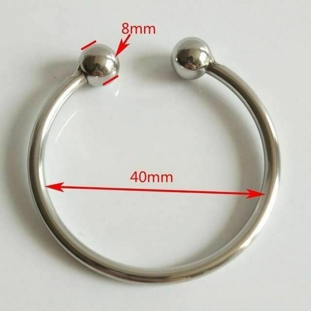 Stainless Steel Metal Glans Penis Delay Training Half Circle Cock Ring Men
