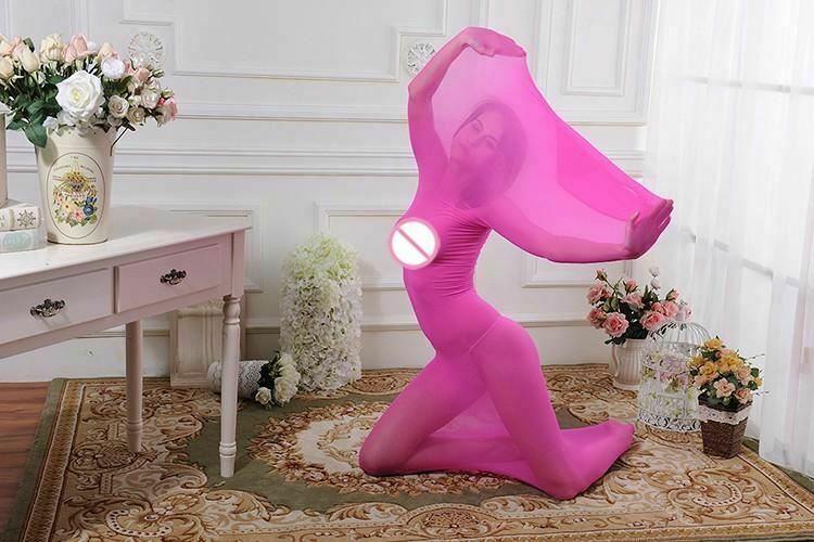 Pink Full Body Silk Stocking Bondage Temptations Restraints Bdsm