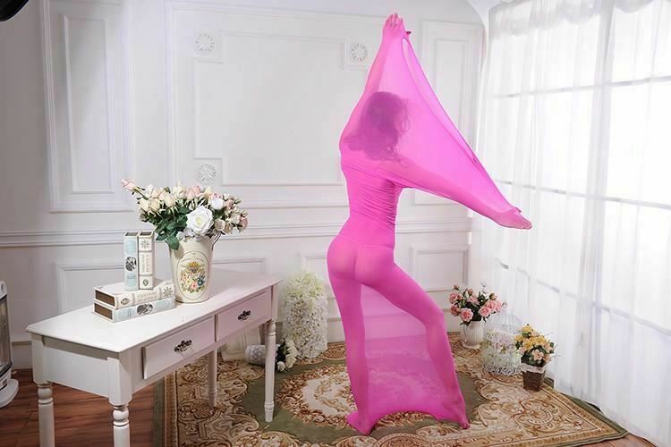 Pink Full Body Silk Stocking Bondage Temptations Restraints Bdsm