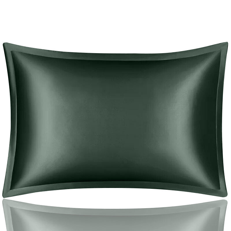 Pillowcase 51X66cm Green Pure Real Silk For Comfortable Home Bed Use