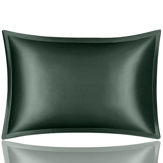 Pillowcase 51X66cm Green Pure Real Silk For Comfortable Home Bed Use