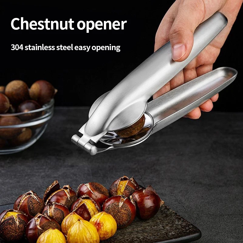 2 In 1 Stainless Steel Chestnut Opener Metal Nut Clipper Walnut Pliers Tool