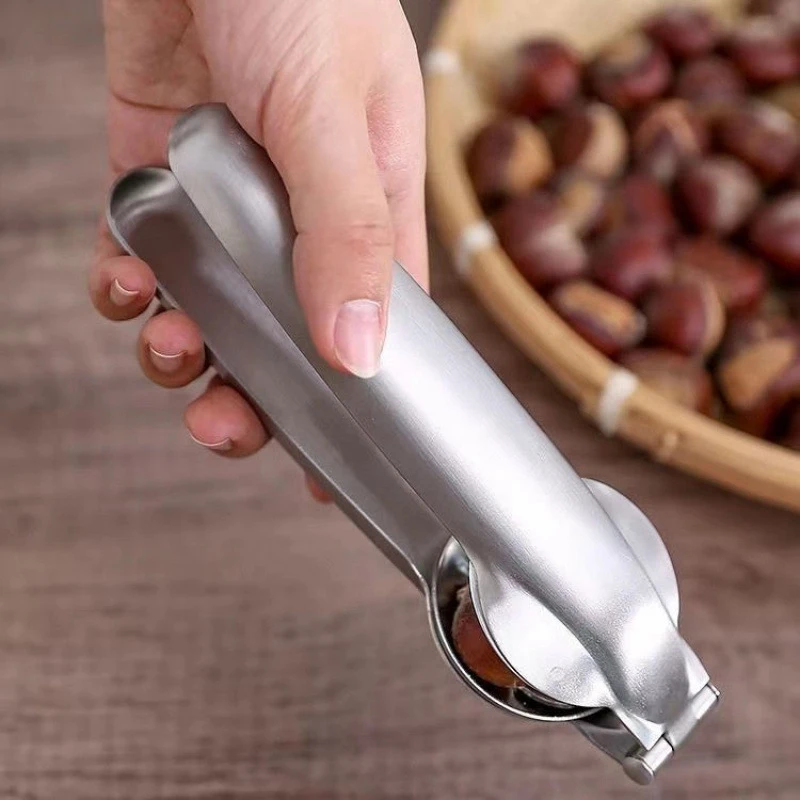 2 In 1 Stainless Steel Chestnut Opener Metal Nut Clipper Walnut Pliers Tool