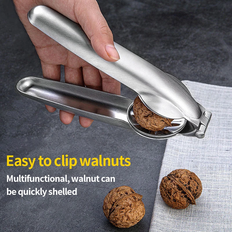 2 In 1 Stainless Steel Chestnut Opener Metal Nut Clipper Walnut Pliers Tool