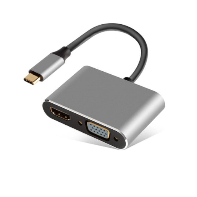 2 In 1 Usb 3.1 Type C To Hdmi Vga Cable Apple Notebook Macbook Air 12 Inch Adapter