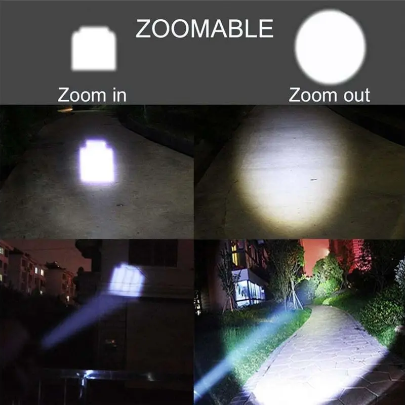 2 Pack Led Tactical Handheld Flashlights Small Water Resistant Zoomable For Camping Cycling Hiking Emergency Torch Light