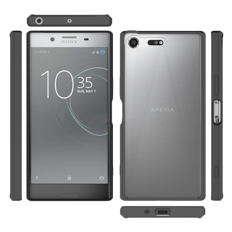 2 Pcs Scratchproof Tpu Acrylic Protective Case For Sony Xperia Xz Premium Black