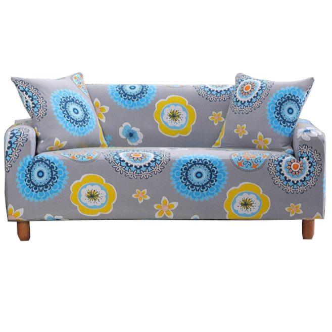 2 Seater High Stretch Sofa Cover Couch Lounge Protector Pattern Slipcovers