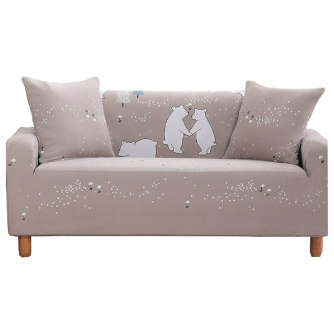 2 Seater High Stretch Sofa Cover Couch Lounge Protector Pattern Slipcovers