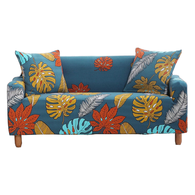 2 Seater High Stretch Sofa Cover Couch Lounge Protector Pattern Slipcovers