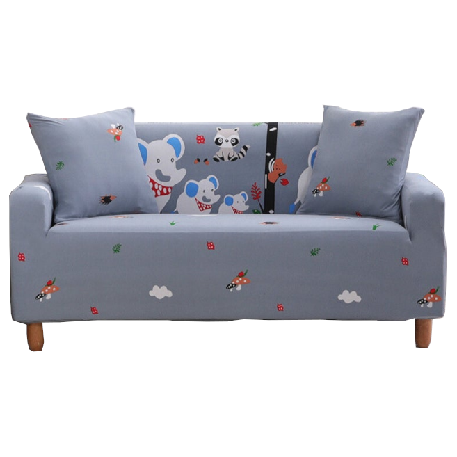 2 Seater High Stretch Sofa Cover Couch Lounge Protector Pattern Slipcovers