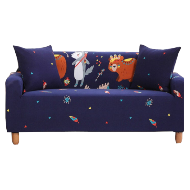 2 Seater High Stretch Sofa Cover Couch Lounge Protector Pattern Slipcovers