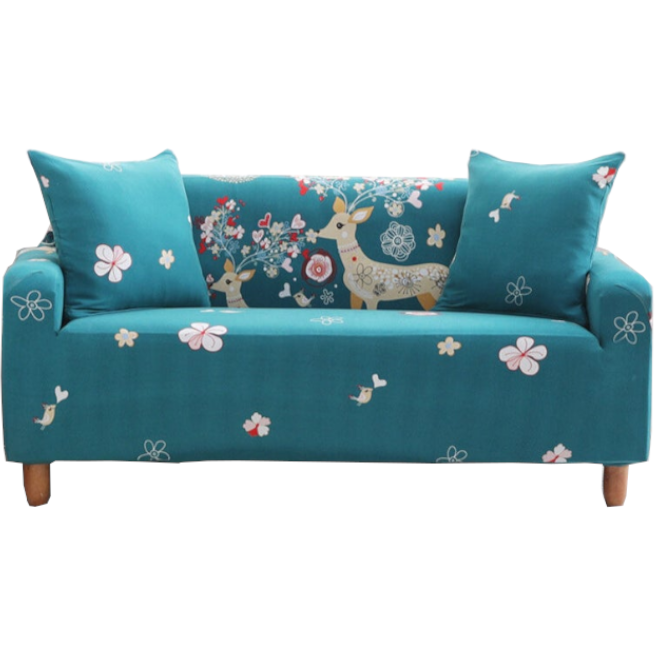 2 Seater High Stretch Sofa Cover Couch Lounge Protector Pattern Slipcovers
