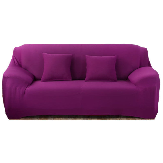 2 Seater High Stretch Sofa Cover Couch Lounge Protector Slipcovers Solid Colours