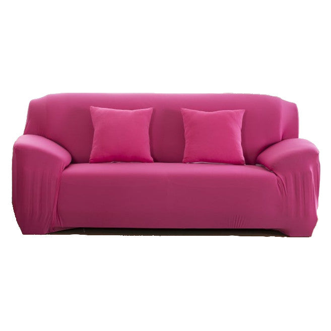 2 Seater High Stretch Sofa Cover Couch Lounge Protector Slipcovers Solid Colours