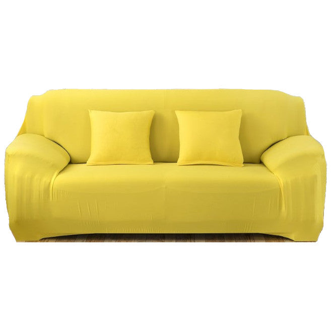 2 Seater High Stretch Sofa Cover Couch Lounge Protector Slipcovers Solid Colours