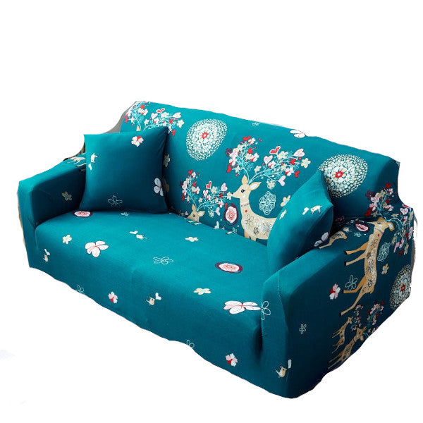 2 Seater High Stretch Sofa Cover Couch Lounge Protector Pattern Slipcovers