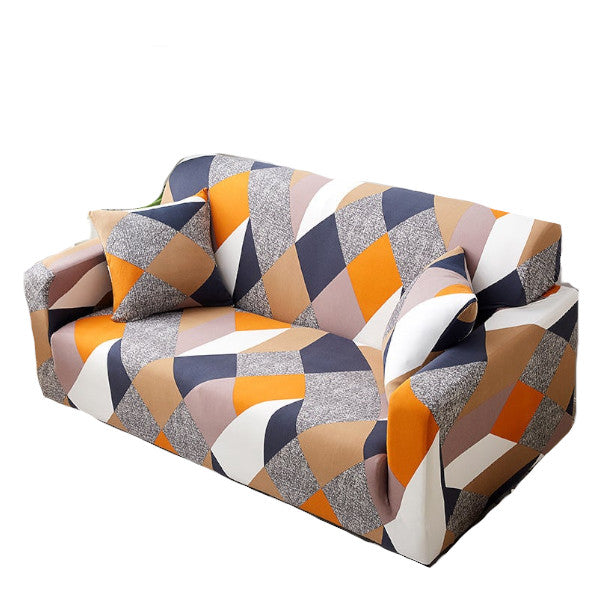 2 Seater High Stretch Sofa Cover Couch Lounge Protector Pattern Slipcovers