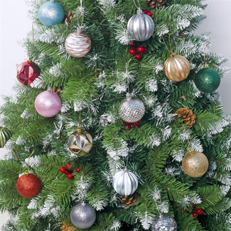 2 Sets Christmas Ball Tree Decor Bauble Party Hanging Ornament Pendants Pink