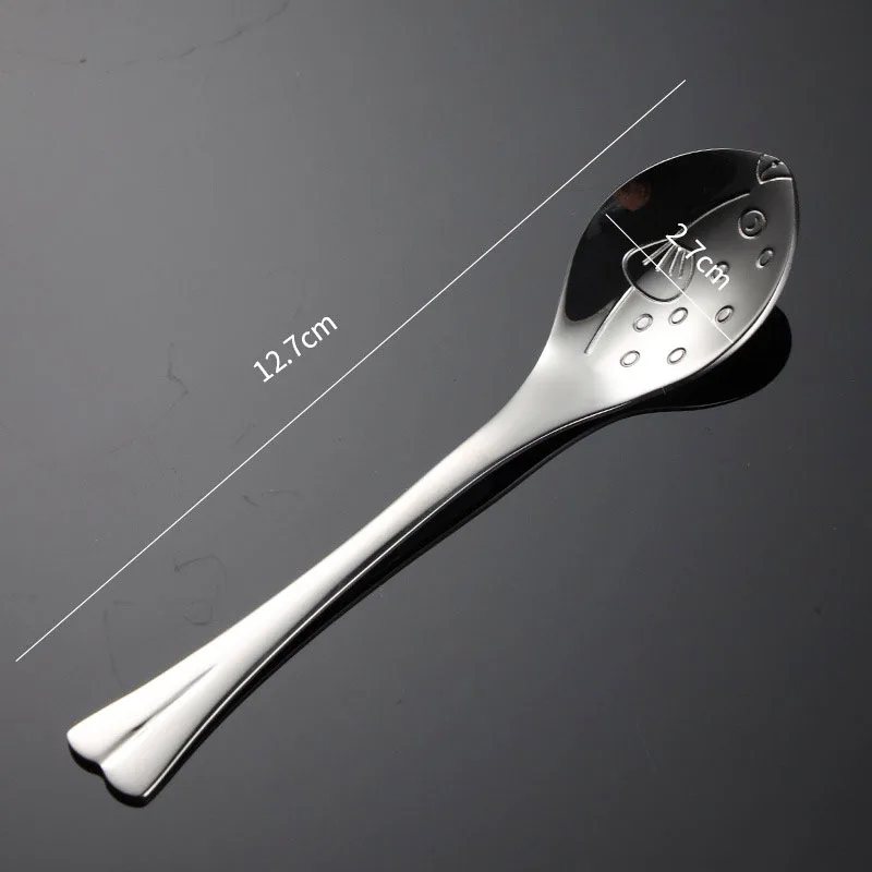 2 Sets Stainless Steel Cartoon Animal Ocean Spoon Fork Cutlery Kids