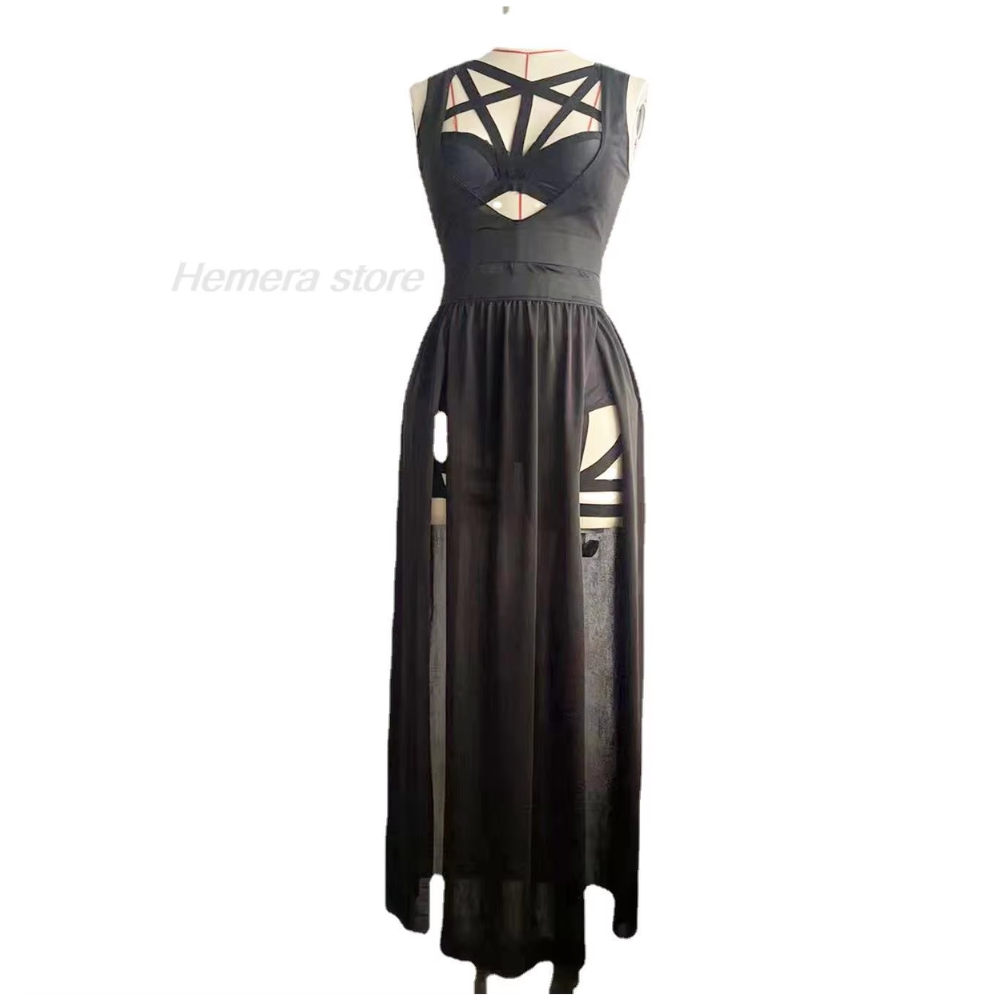 Anime Yor Forger Cosplay Lingerie Nightdress Sleeveless Bandage Vest Dress Mesh Pajamas