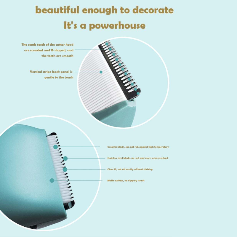 Silent Kids Hair Trimmers Quiet Baby Clippers Chargeable Waterproof Professional Cordless Cutting Machine For Babies