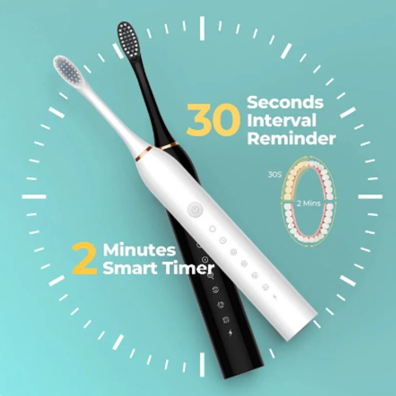 Smart Electric Sonic Toothbrush Rechargeable Usb Electronic Teeth Brush Ipx7 Waterproof Whitening Clean 4 Replacement He