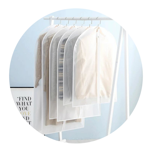 Transparent Hanging Garment Storage Bags With Zipper For Clothing Protection
