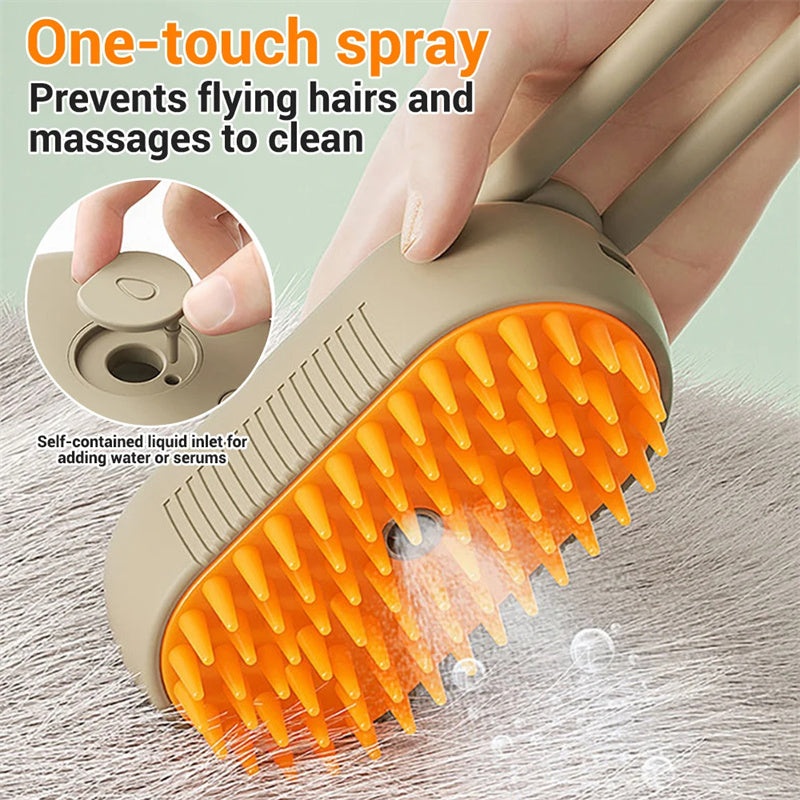 Cat Steam Brush Steamy Dog 3 In 1 Electric Spray Hair Brushes For